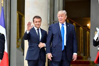 美國總統特朗普訪問法國
