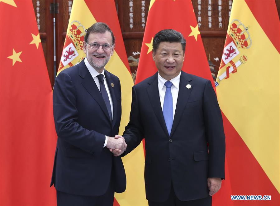 (G20 SUMMIT)CHINA-HANGZHOU-G20-XI JINPING-SPANISH PM-MEET (CN)