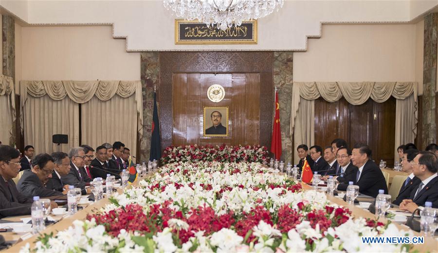 BANGLADESH-CHINA-XI JINPING-HAMID-MEETING