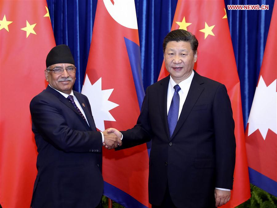 CHINA-BEIJING-XI JINPING-NEPAL-PM-MEETING (CN)