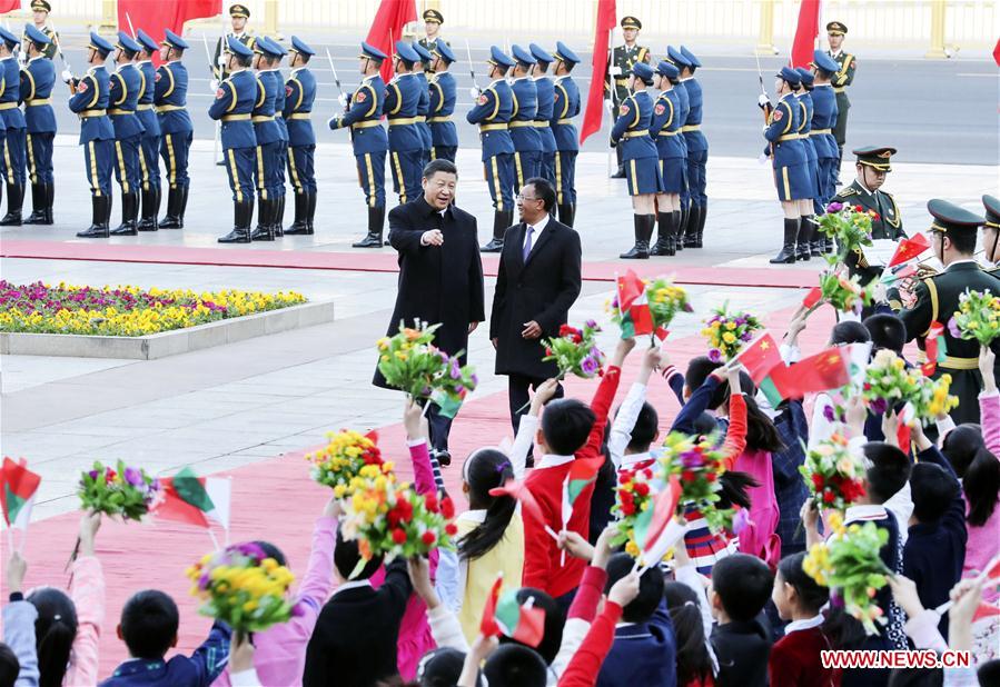 CHINA-BEIJING-XI JINPING-MADAGASCAR-PRESIDENT-WELCOME CEREMONY (CN)