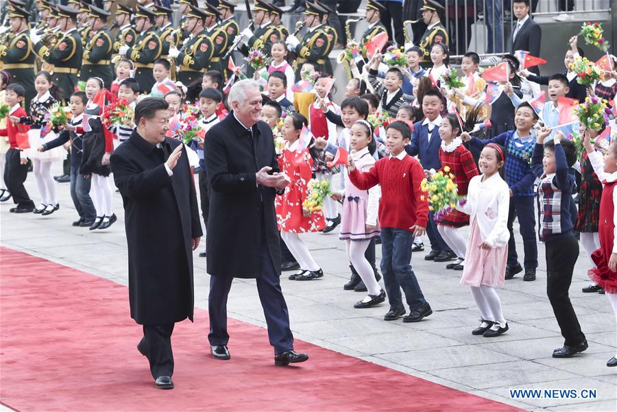 CHINA-BEIJING-XI JINPING-SERBIAN PRESIDENT-WELCOME CEREMONY (CN)