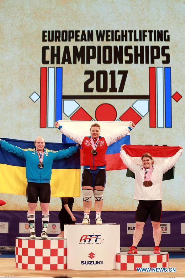 (SP)CROATIA-SPLIT-WEIGHTLIFTING-EUROPEAN CHAMPIONSHIP-WOMEN'S +90kg