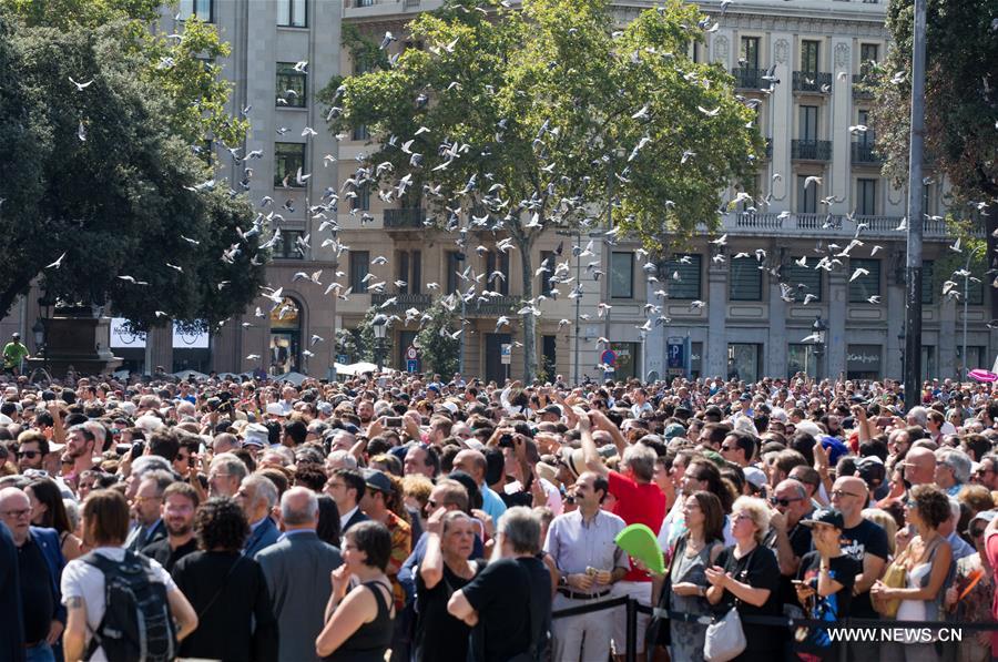 SPAIN-BARCELONA-TERROR ATTACKS-MOURNING