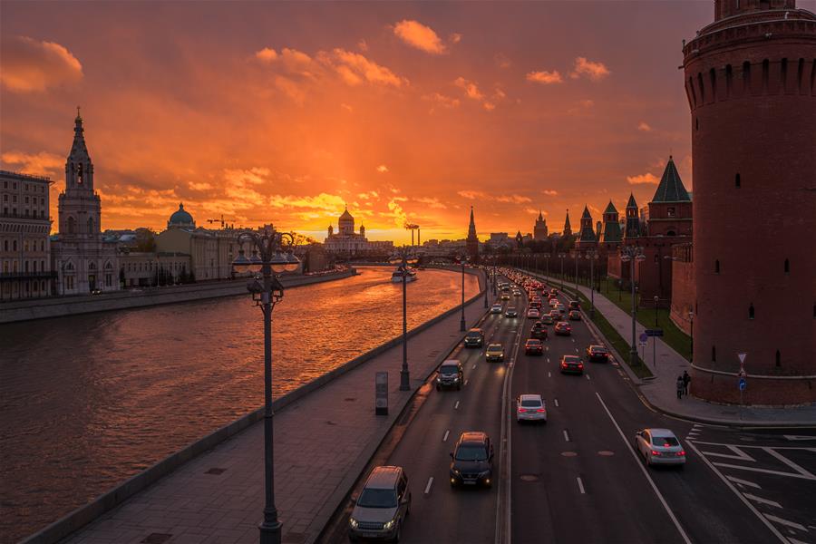 RUSSIA-MOSCOW-SUNSET