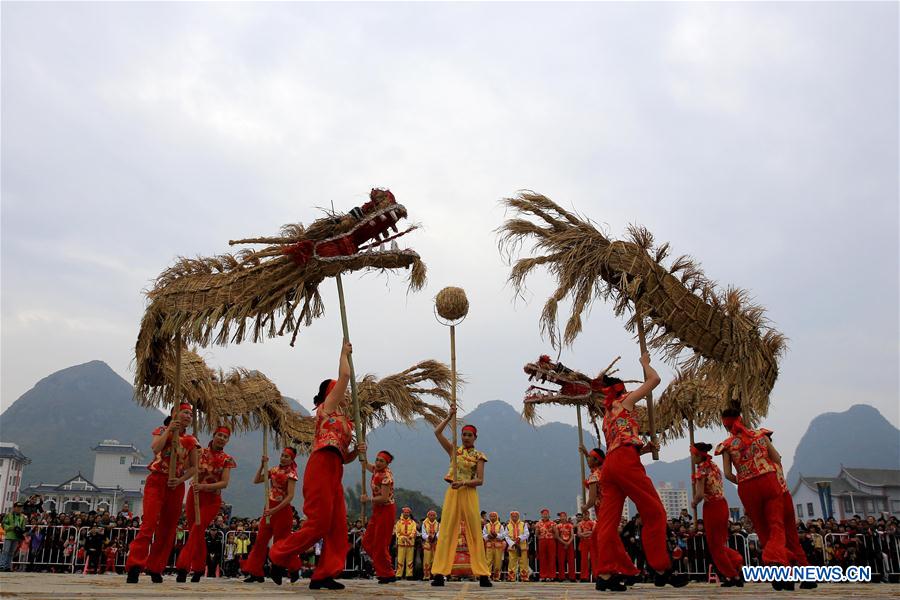 #CHINA-GUANGXI-LUOCHENG-GRASS DRAGON DANCE (CN) 