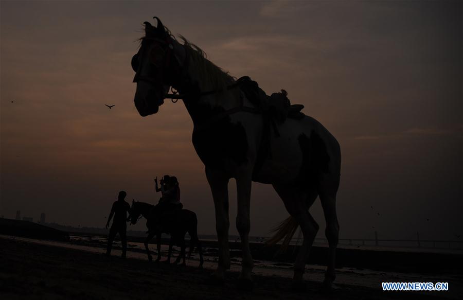 INDIA-MUMBAI-DAILY LIFE-HORSE RIDE
