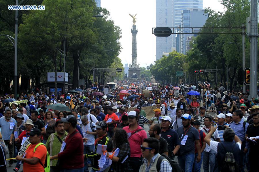 MEXICO-MEXICO CITY-EDUCATION WORKERS-MARCH