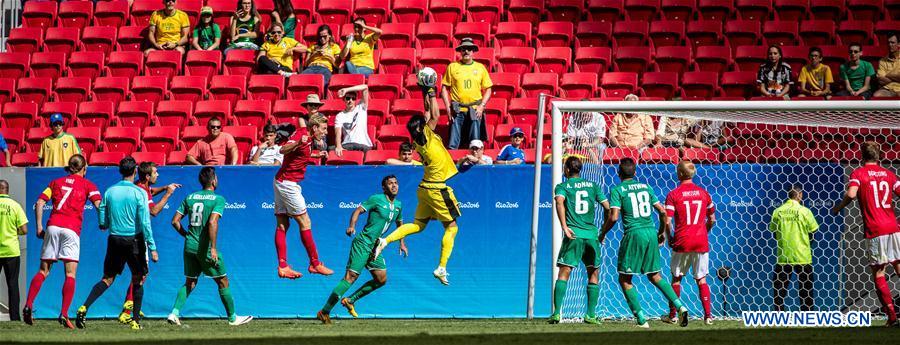 (SP)BRAZIL-BRASILIA-OLYMPICS-MEN'S FOOTBALL-IRAQ VS DENMARK