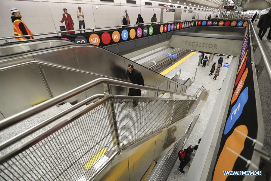 U.S.-NEW YORK-SECOND AVENUE SUBWAY-PHASE 1-OPENED FOR SERVICE