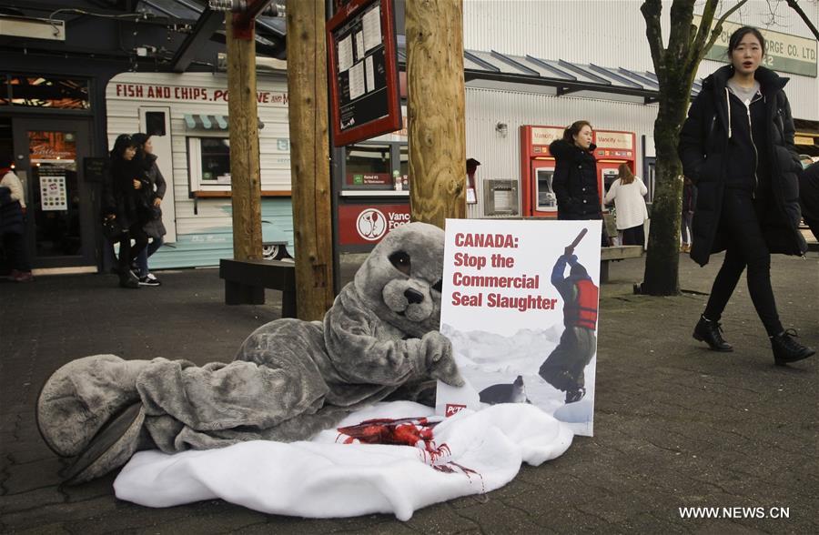 CANADA-VANCOUVER-SEAL MEAT-PROTEST