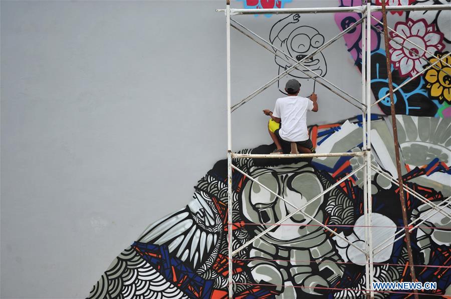INDONESIA-JAKARTA-ARTWORK-GRAFFITI