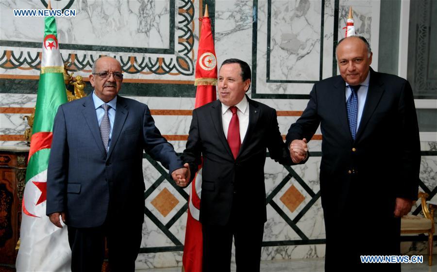 TUNISIA-TUNIS-EGYPT-ALGERIA-FOREIGN MINISTERS-MEETING-LIBYA