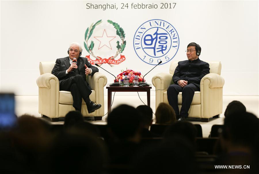 CHINA-SHANGHAI-ITALIAN PRESIDENT-FUDAN UNIVERSITY-SPEECH (CN) 
