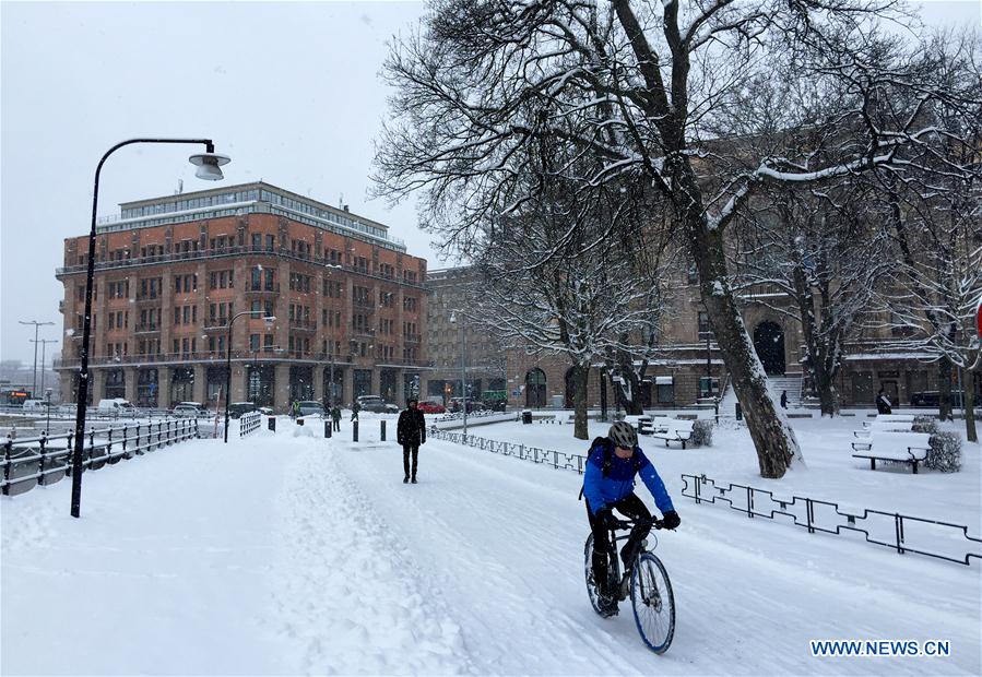SWEDEN-STOCKHOLM-SNOW