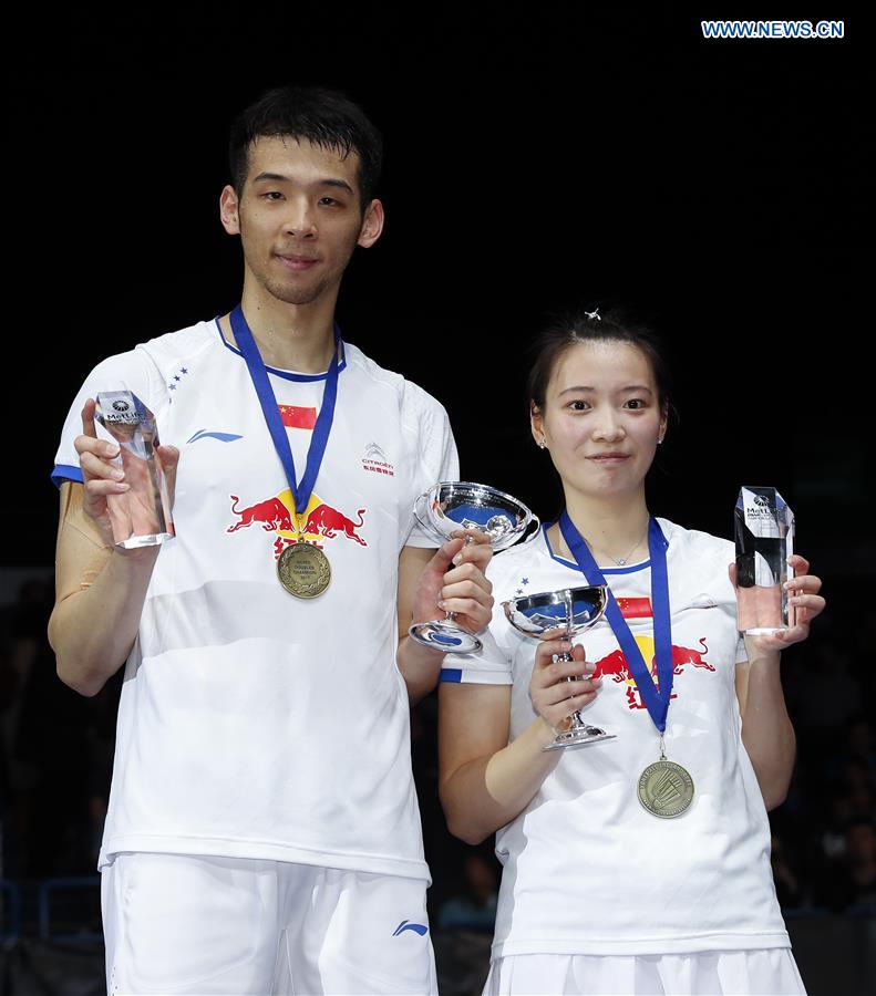 In pics: finals of All England Open Badminton - Xinhua