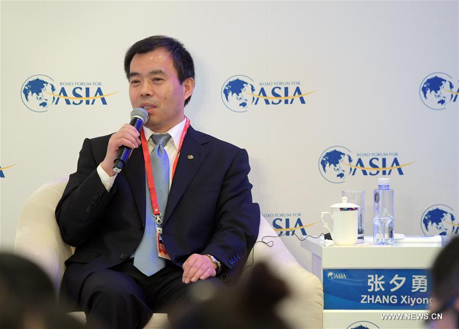 Zhang Xiyong, general manager of Beijing Automotive Group, addresses the session of 'Automobile Recall' during the Boao Forum for Asia Annual Conference 2017 in Boao, south China's Hainan Province, March 24, 2017. (Xinhua/Yang Guanyu) 