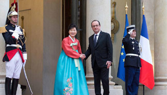 French president welcomes South Korean counterpart in Paris