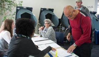 Voters cast ballot at South San Francisco City Hall