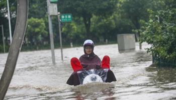 S China's Liuzhou waterlogged due to sudden rainstorm