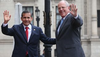 Peru's outgoing president meets with president-elect in Lima