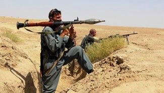 Afghan security force participate in military operation against Taliban militants