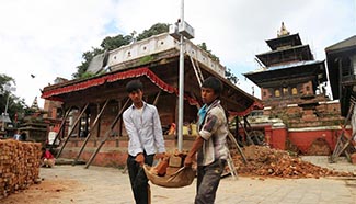 Reconstruction work of damaged UNESCO heritage site underway in Nepal