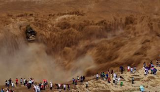 Hukou Waterfalls enter summer flood period due to heavy rainfall