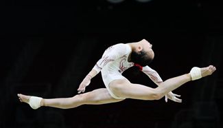 Chinese gymnasts take training session at Rio Olympic Arena