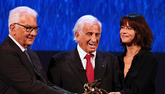 Actor Jean-Paul Belmondo receives Golden Lion award for lifetime achievement