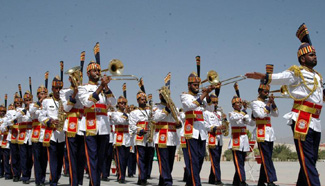 Pakistani cadets attend a passing out parade in Quetta