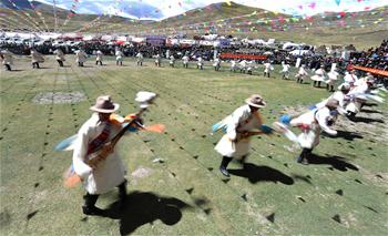 Bullfighting festival held on Damxung Grassland in Tibet
