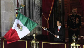 Independence Day celebrated in Mexico City, Mexico
