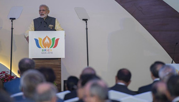 Indian PM Modi makes concluding statement at 8th BRICS summit in Goa