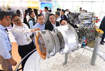 China's 1st self-developed turboshaft engine displayed on Zhuhai Airshow
