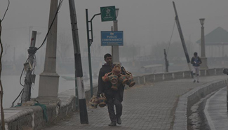 Night temperature remains below freezing point in Kashmir