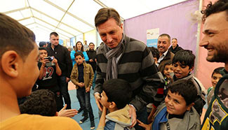 Slovenian president visits Zaatari refugee camp