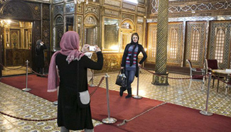 People visit Golestan Palace in Tehran, Iran