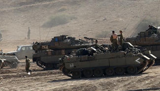 Israeli troops take part in military training near Tubas town in N Jordan Valley