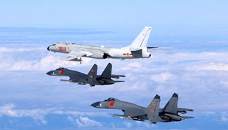 Chinese Air Force aircrafts take part in high sea drill