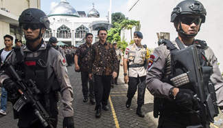 Jakarta Governor enters trial room in Jakarta, Indonesia
