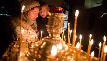 Orthodox Christians celebrate Christmas Day in Moscow, Russia