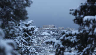 In pics: City of Athens in snow