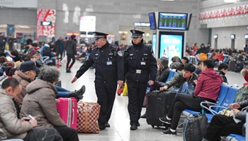 NE China's city tightens security during Spring Festial travel rush