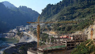 Nam Tha 1 Hydropower Station under construction in Laos