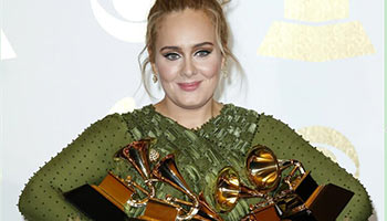 Adele sweeps 59th Grammy Awards to be big winner