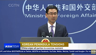 China urges all parties to exercise restraint on the Korean Peninsula