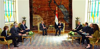 Egyptian president meets with visiting UN chief in Cairo