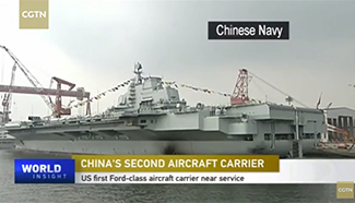 China's new homemade aircraft carrier in operation this year