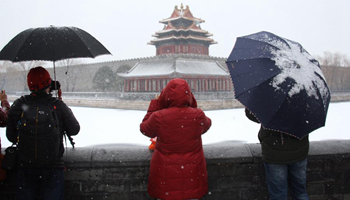 Beijing embraces snowfall